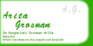arita grosman business card
